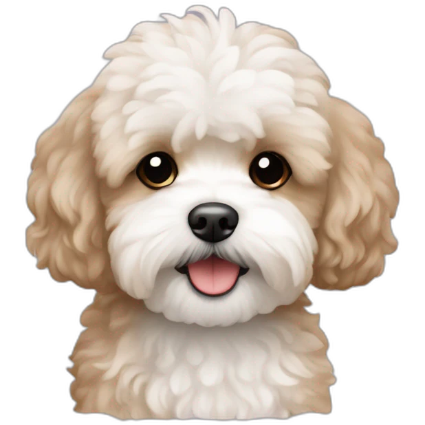 white and milky brown maltipoo emoji