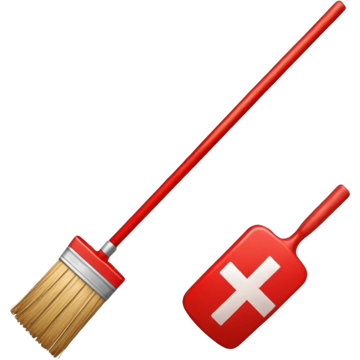 метла перечеркнутая красным крестом emoji