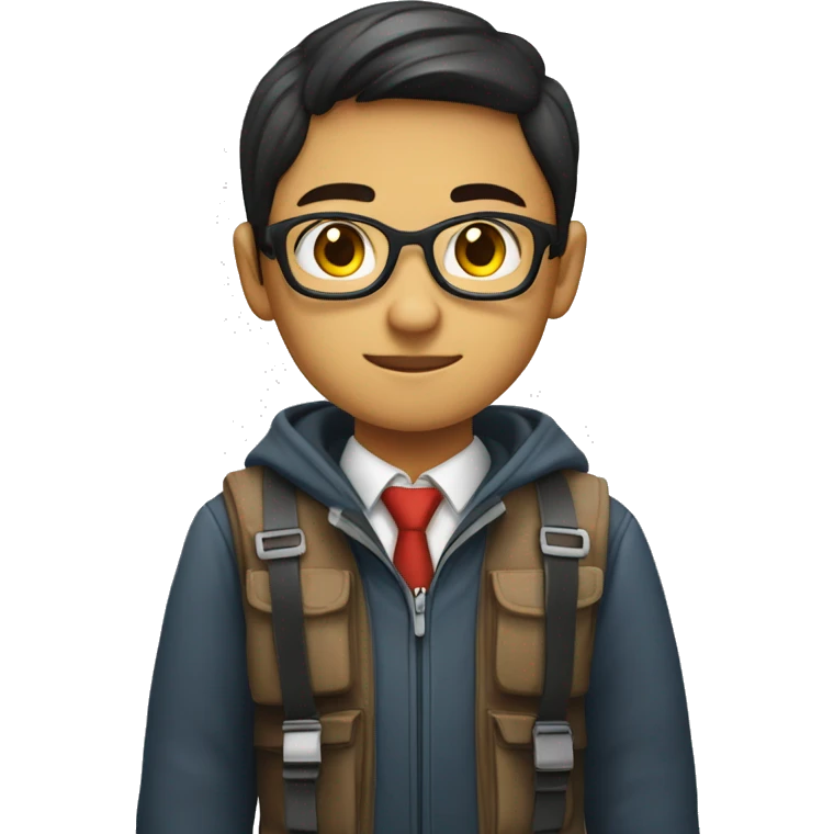 a supreme secondary learner student something like superhero make it look like filipino and a girl and boy emoji