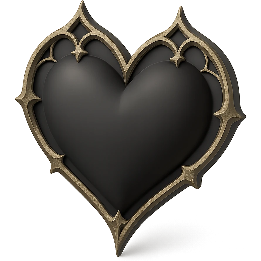 3d gothic heart  effect
 emoji