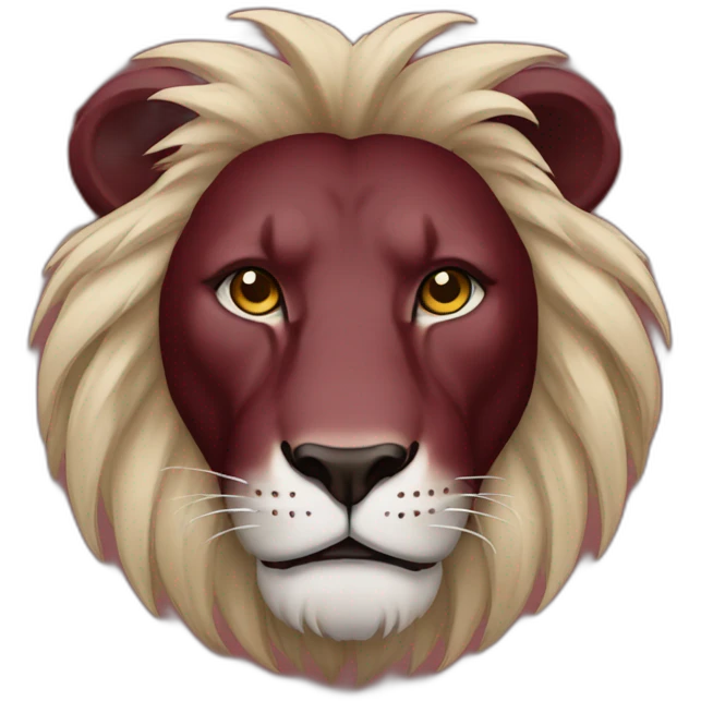 Maroon lion emoji