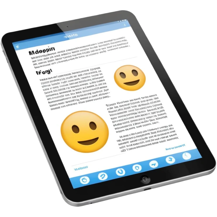 web article on tablet emoji