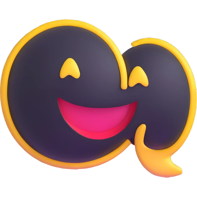 conversation bubble with a big smiley face emoji