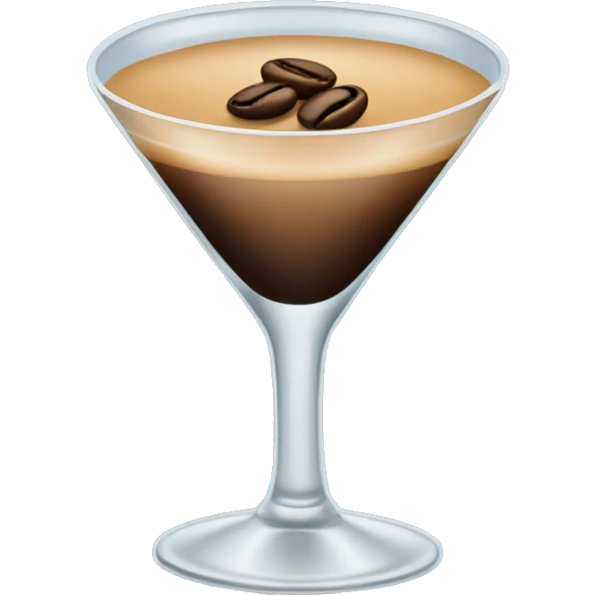 Espresso martini with three beans in the middle emoji
