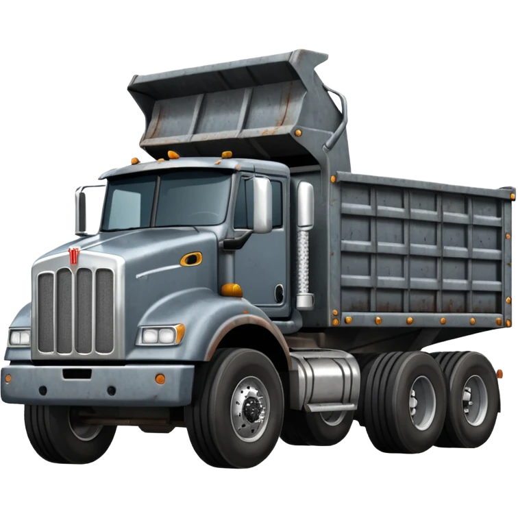 Kenworth triaxle dump truck with raised bed emoji