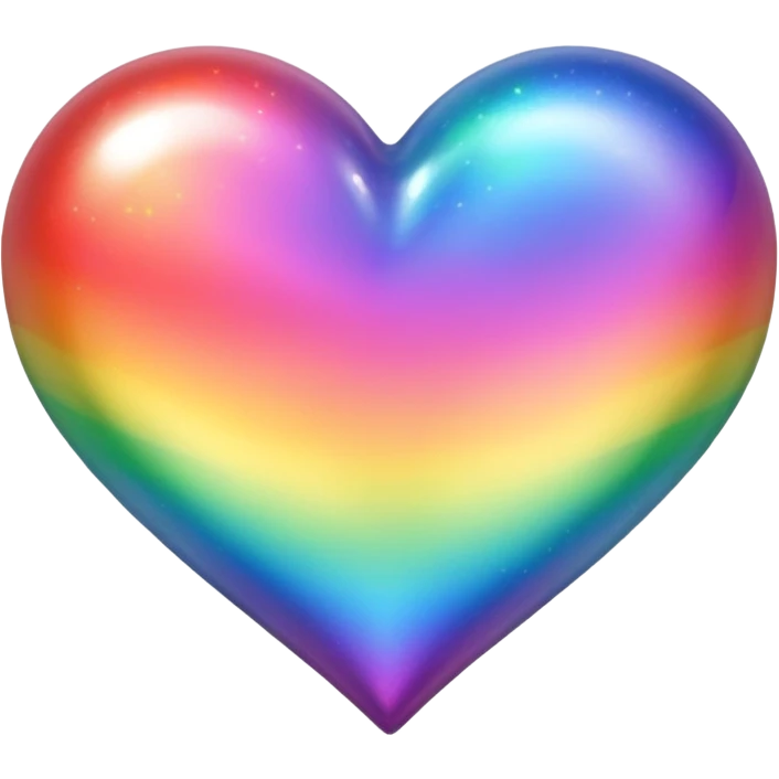 heart with a rainbow shimmer emoji