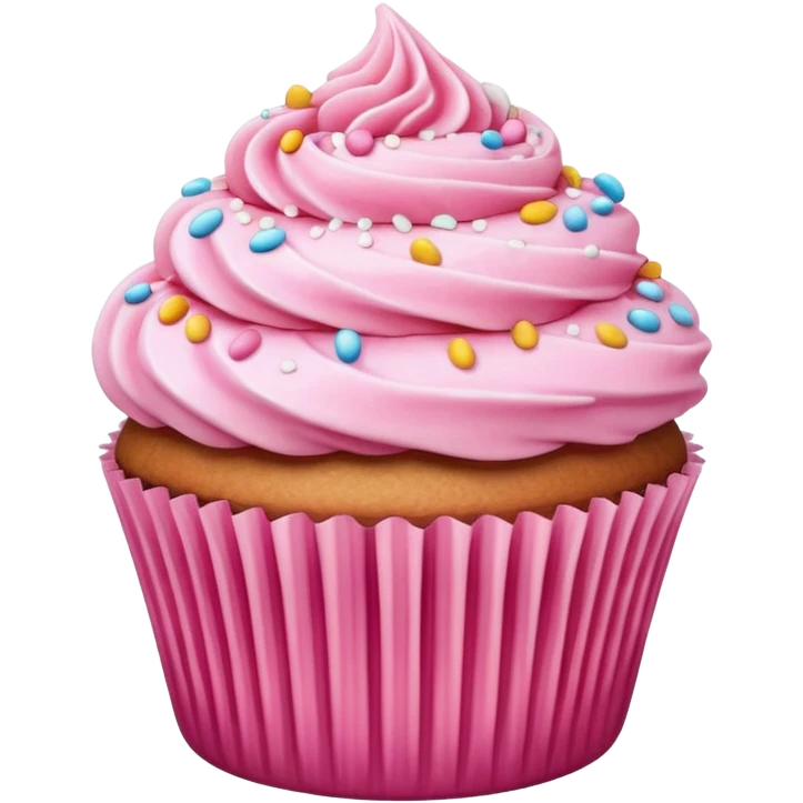 cupcake with pink icing emoji