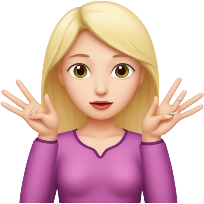 vagina and fingers emoji