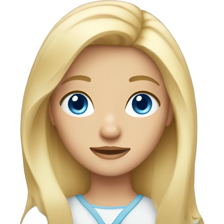Blonde girl with blue eyes emoji