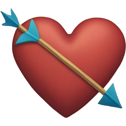 Heart with arrow thru it wearing a blanket emoji