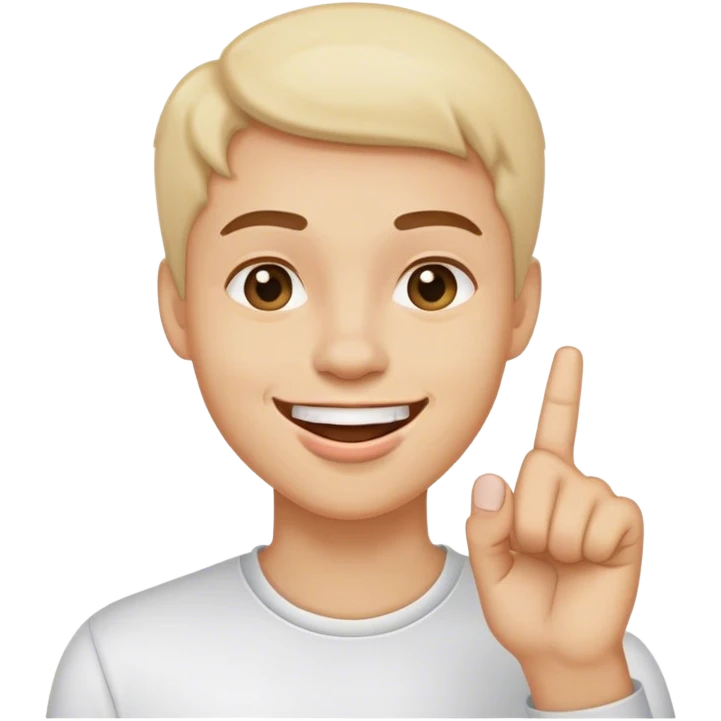 smiling emoji with index finger in mouth emoji
