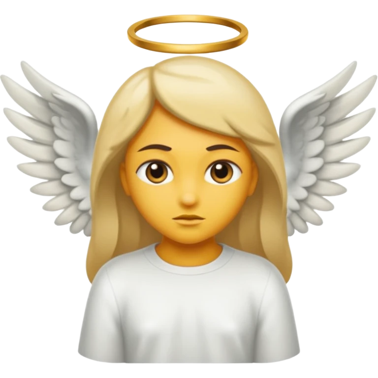 Une image qui mélange un ange et un demon emoji