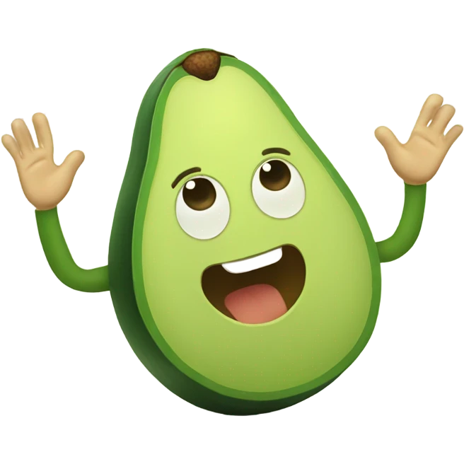 avocado high five emoji