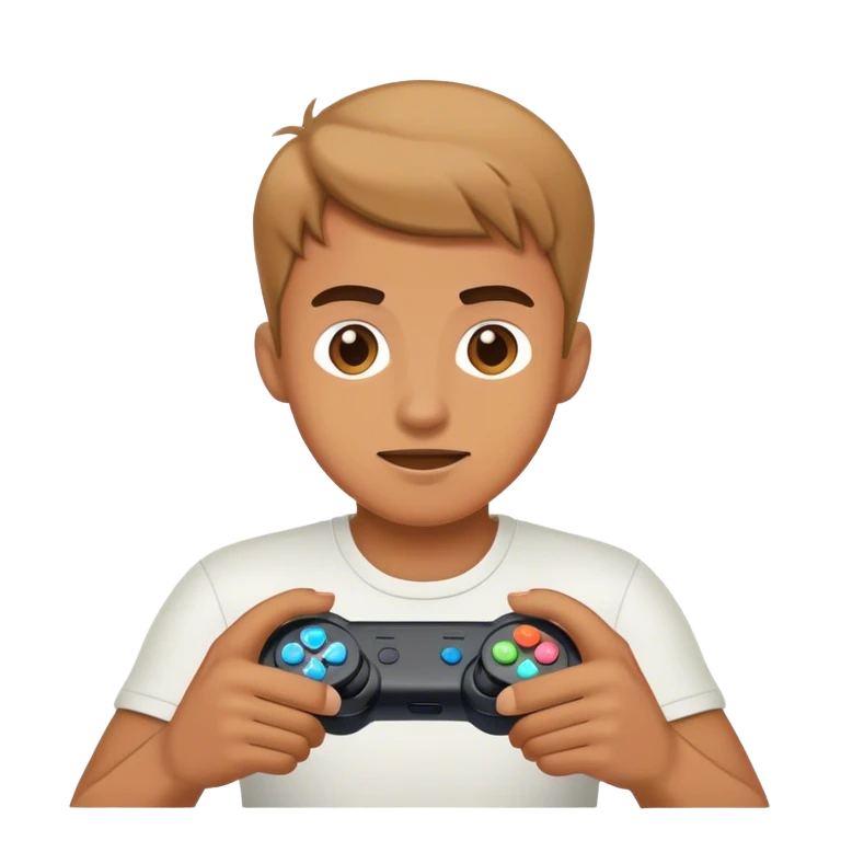 Guy playing video games emoji