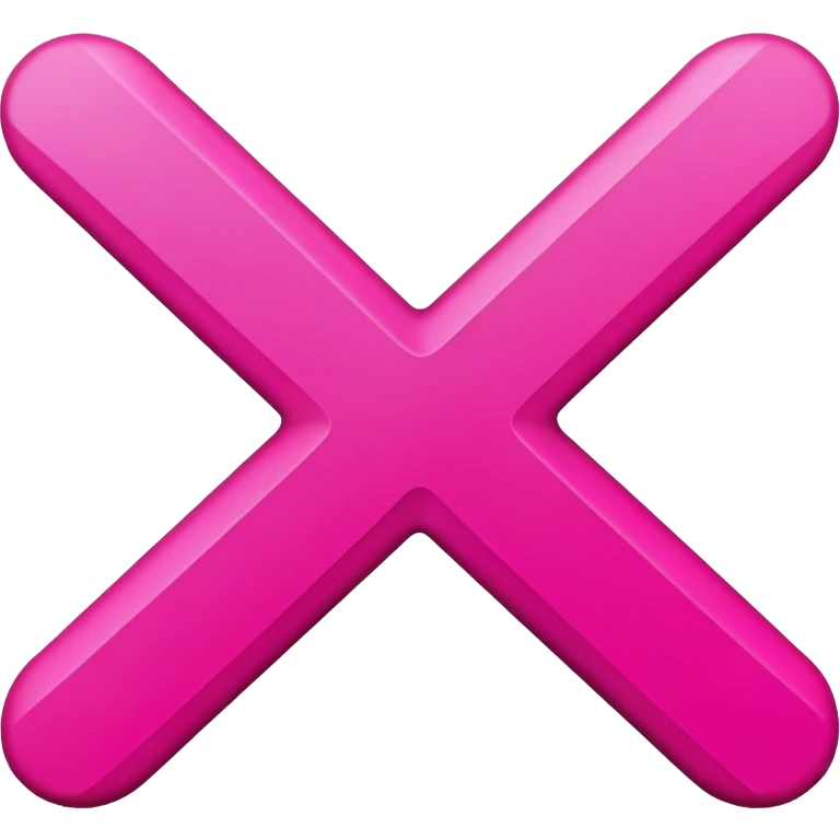 bright pink X mark, cancel symbol emoji