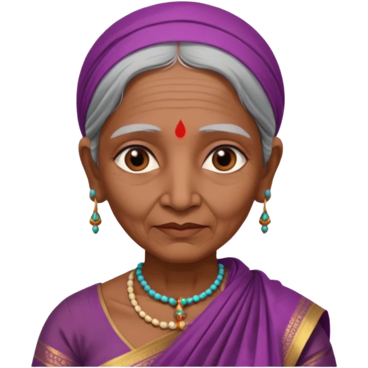indian sari ancient old woman emoji