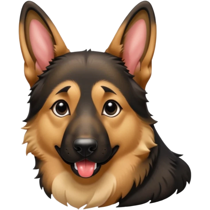 German shepard dog with extra long tongue emoji