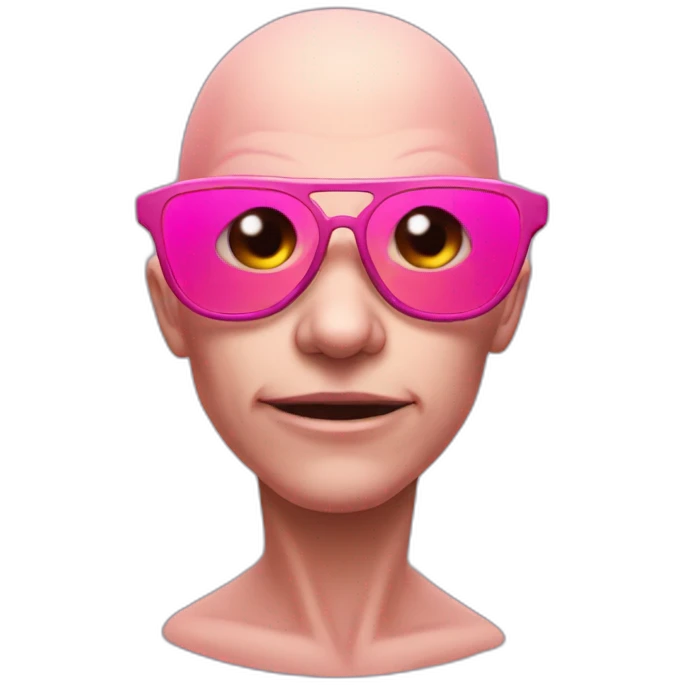 Evil Earth with pink glasses emoji