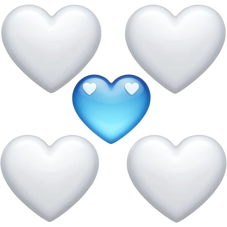 White hearts emoji