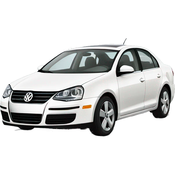 White Volkswagen Jetta 2008 emoji