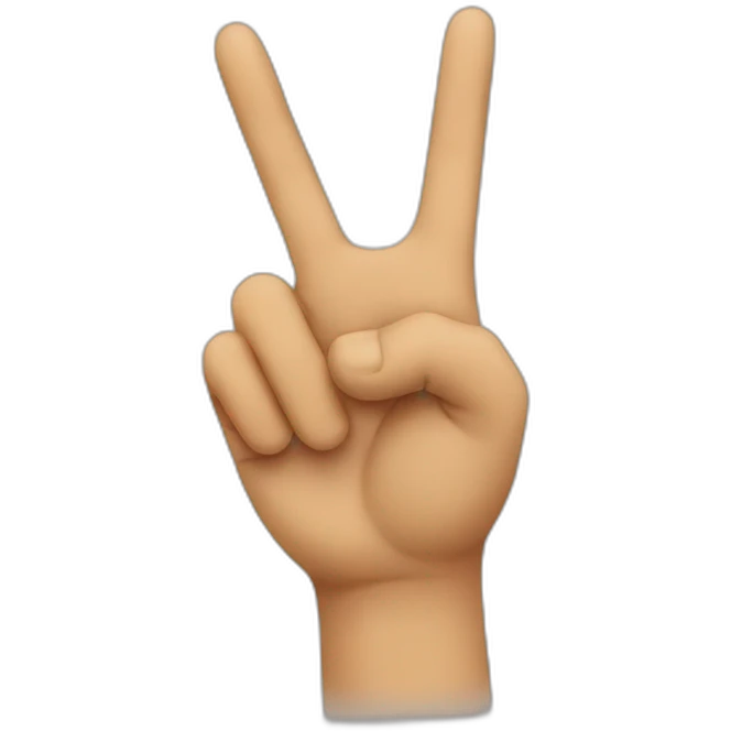 hand peace sign hand emoji