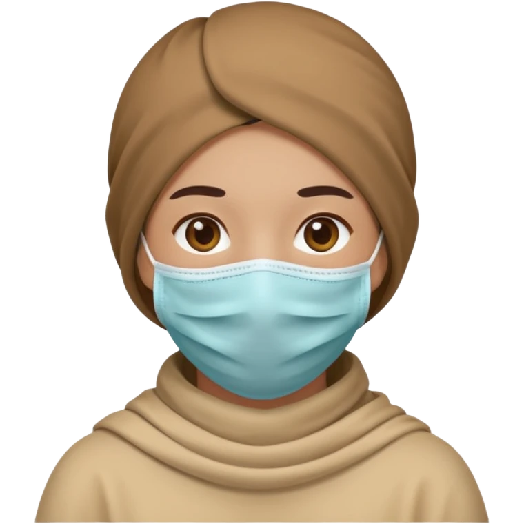 Face covering smiling emoji