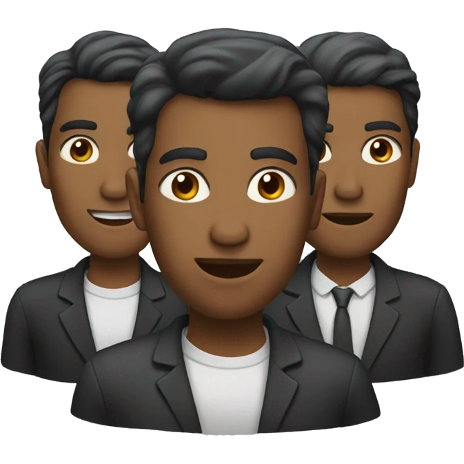 Four men admwoman emoji