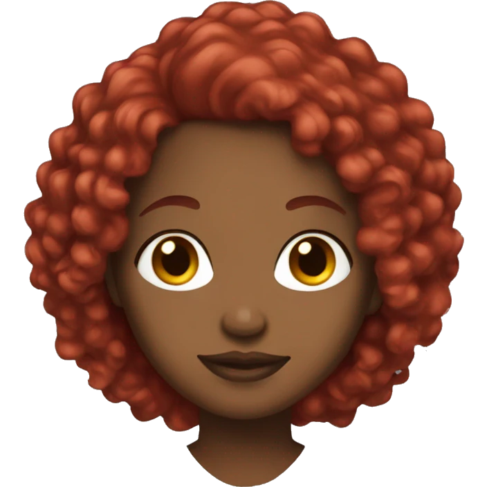 Pretty black woman with red hair emoji