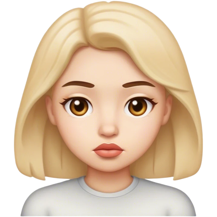 Cute pout emoji