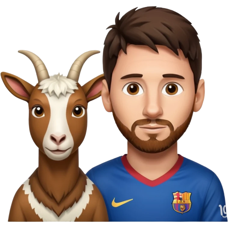 Lionel Messi avec une chèvre  emoji
