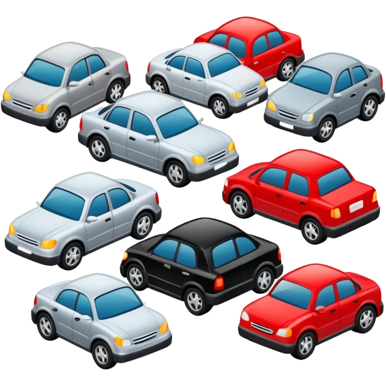 traffic jam with cars emoji