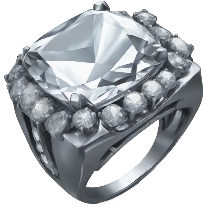 Ring with insanely massive diamond  emoji