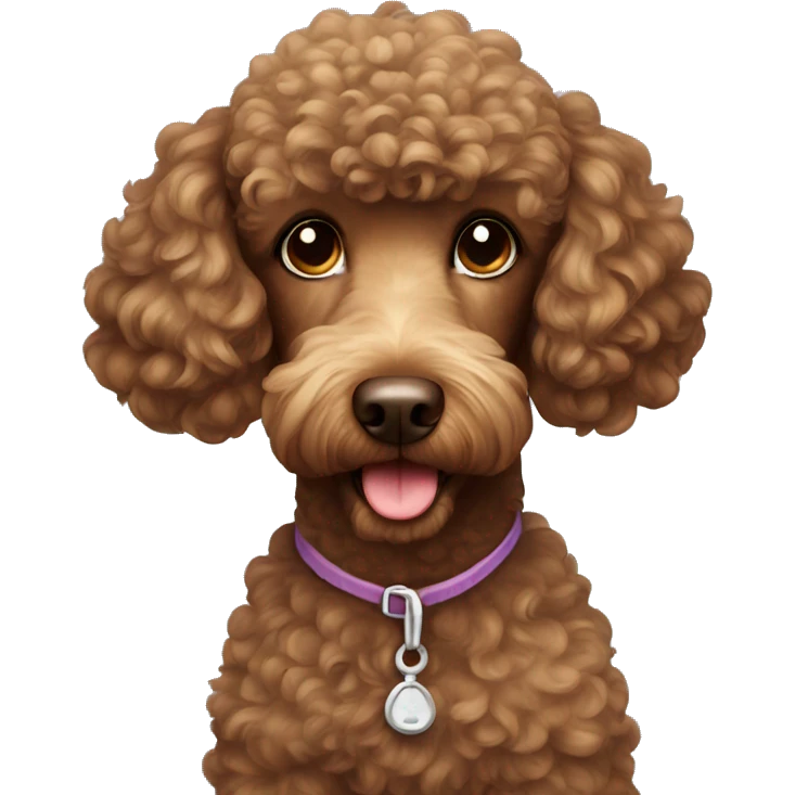 Brown poodle emoji
