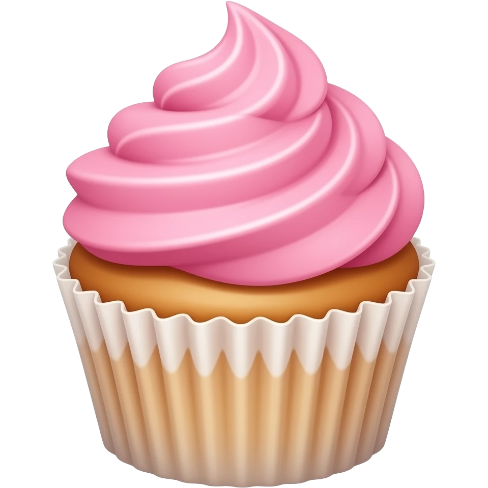 Cupcake with pink icing emoji