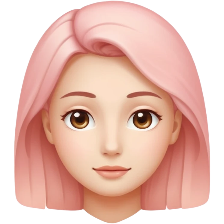 Minimal skincare emoji of a calm glowing face, soft blush tones, healthy radiant skin, minimalist style, gentle gradient, wellness aesthetic, no strong outlines, spa-inspired emoji. emoji