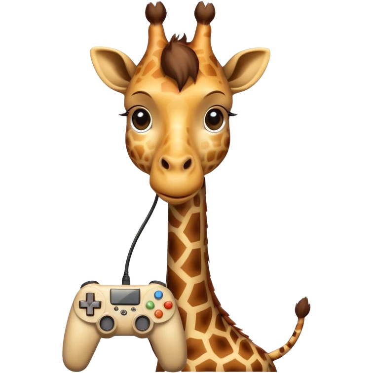 Giraff with a gaming controller  emoji
