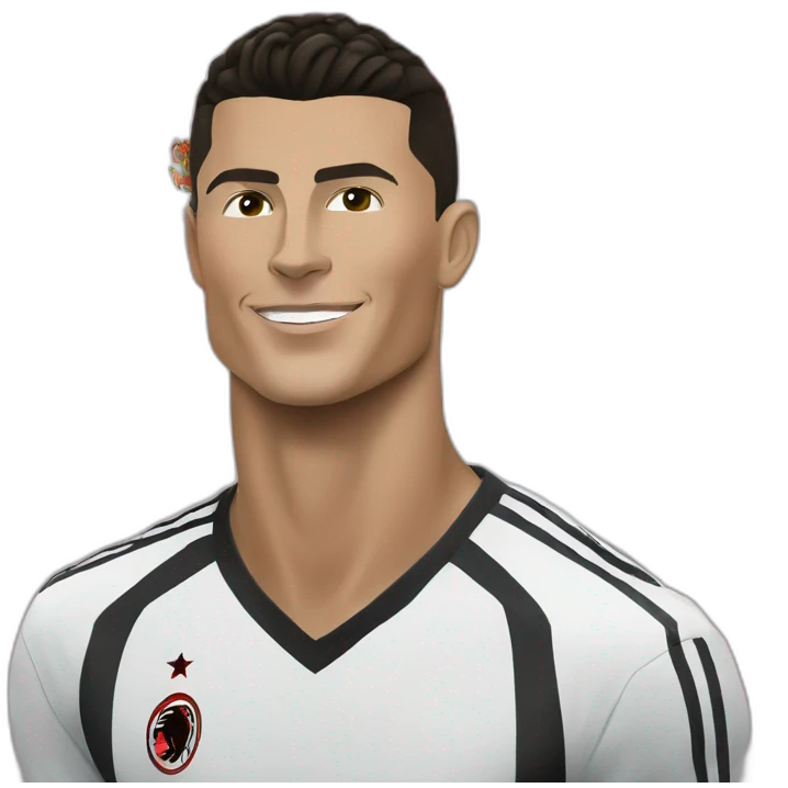 Cristiano Ronaldo with albanian flag emoji