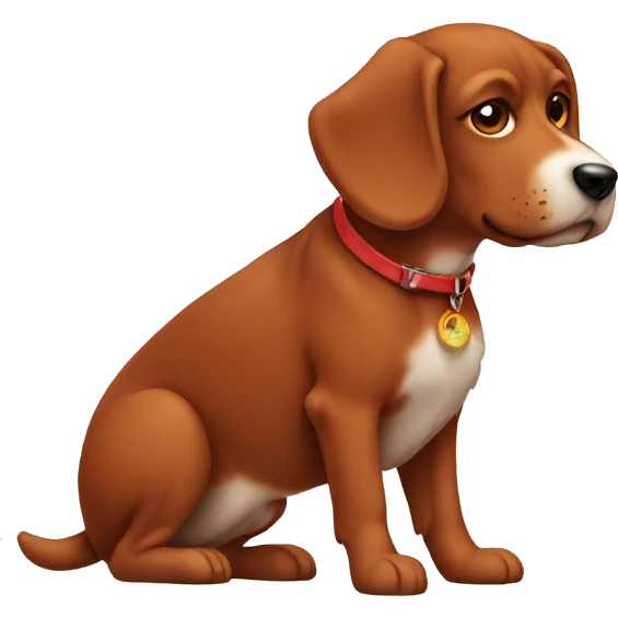 Dog red emoji