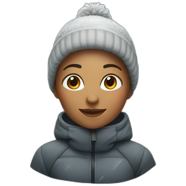 woman under snow emoji