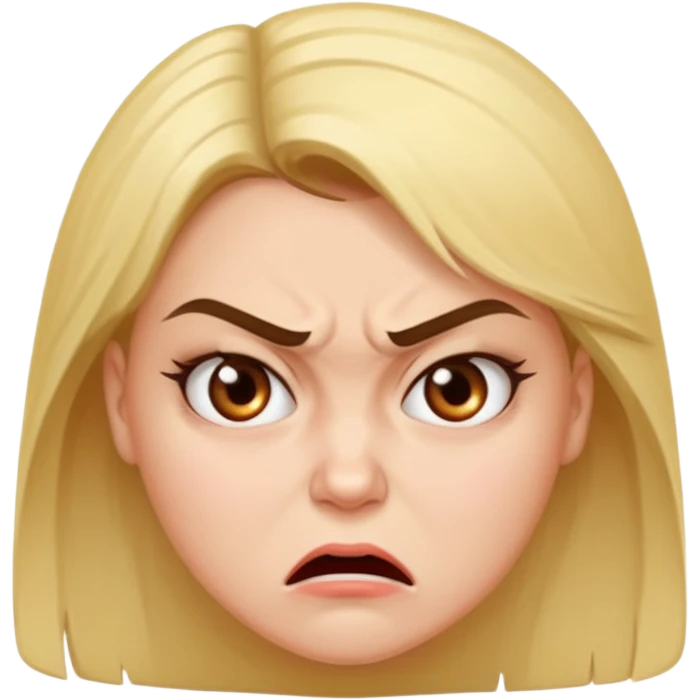 Beautiful woman angry and sick of idiots emoji