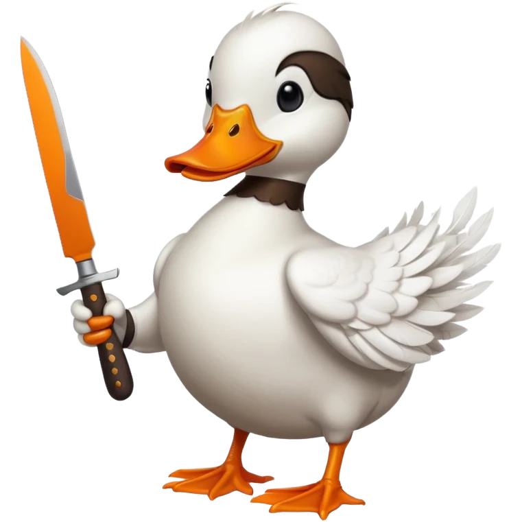 Duck with a knife emoji