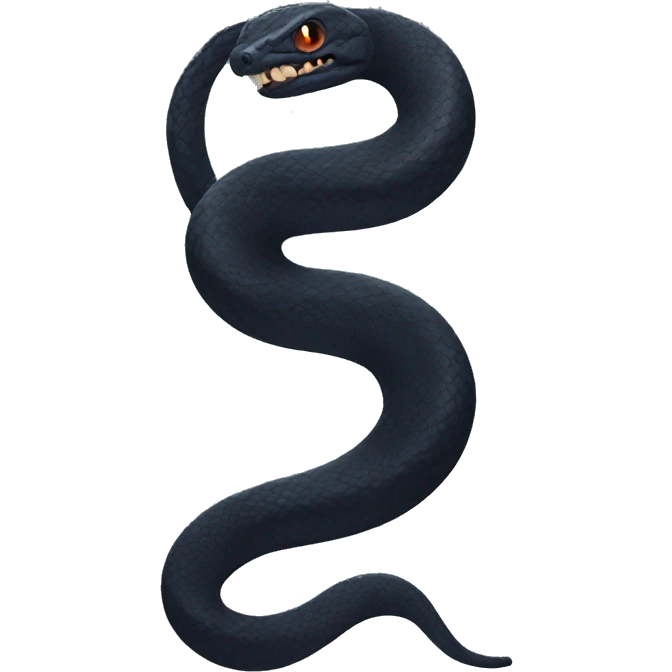 mysterious and dark snake emoji