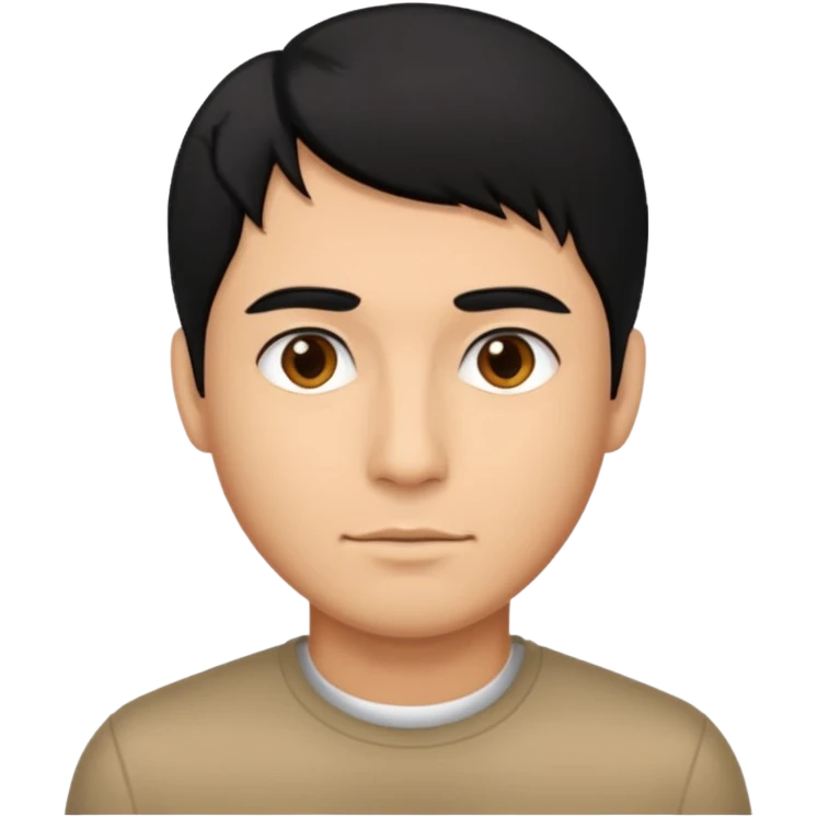 cabelo liso homen emoji