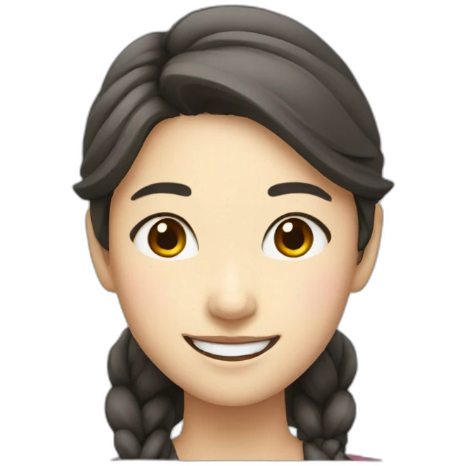 Japanese woman smile emoji