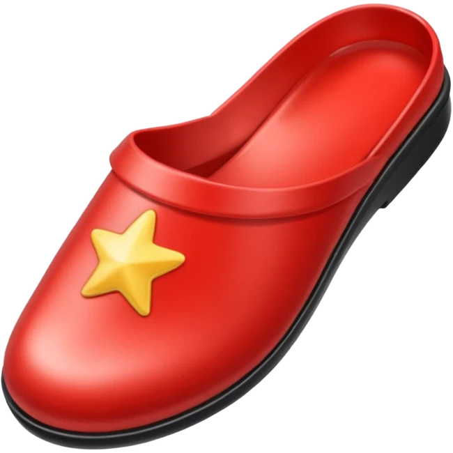 red plastic slipper emoji