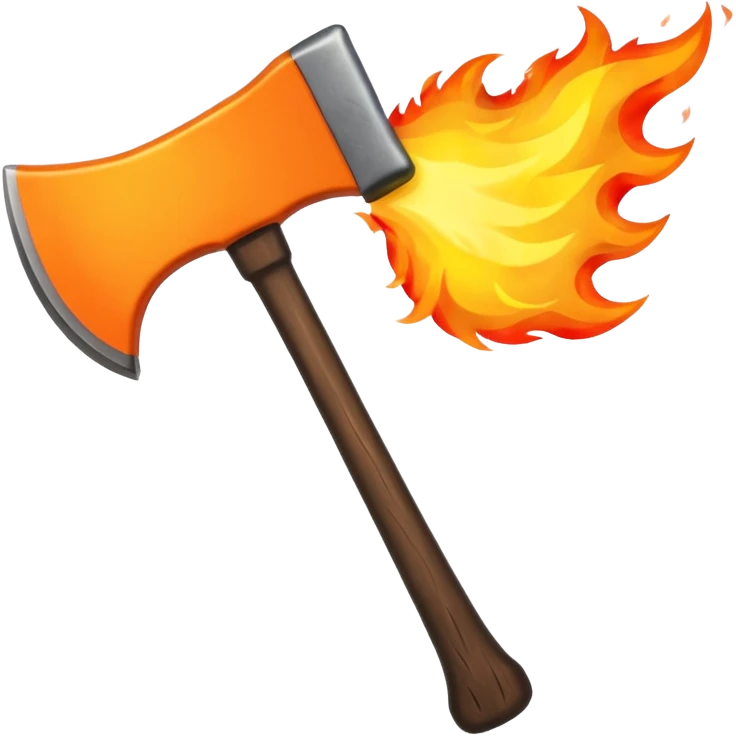 axe on fire emoji
