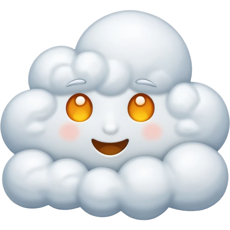clear cloud, just cloud emoji