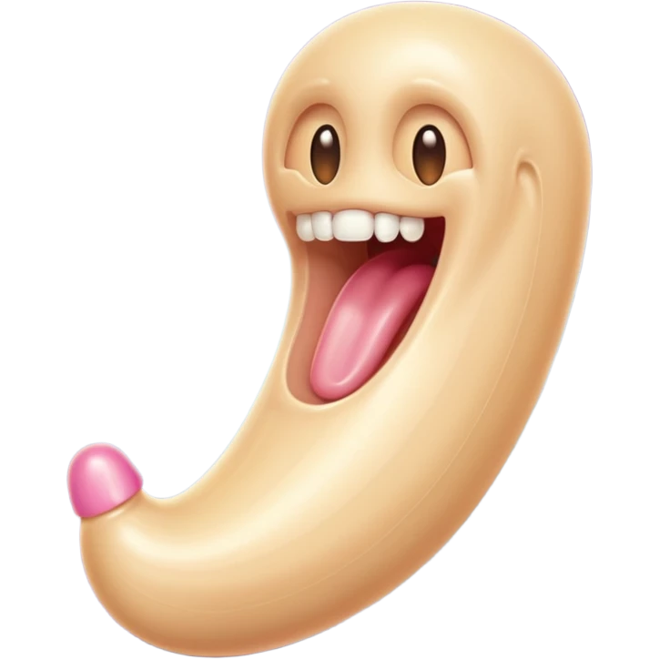 Big dildo inside a magical mouth emoji