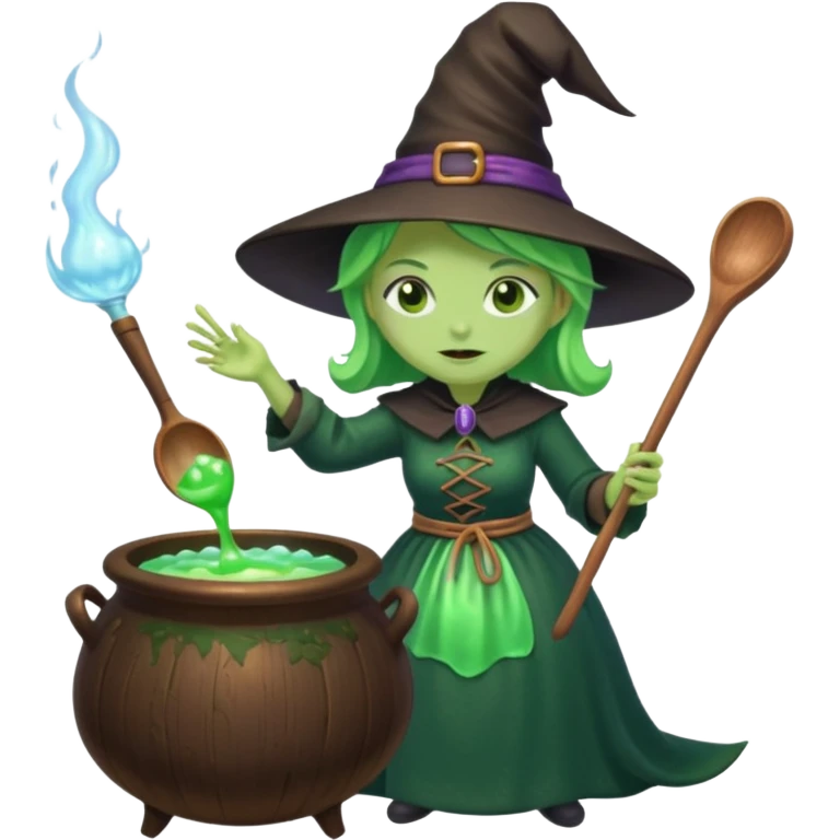 green witch cooking potion emoji