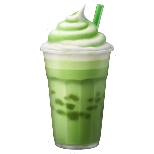 Iced matcha latte emoji